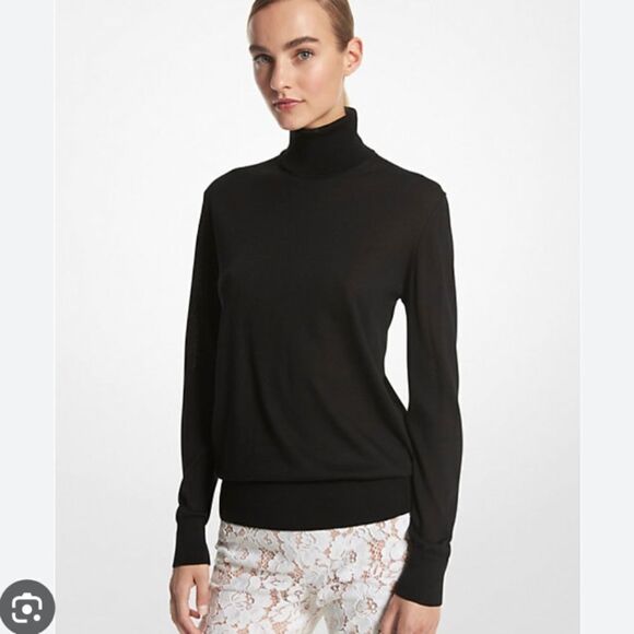 Michael Kors Collection Black Turtleneck Large - Picture 8 of 8